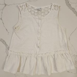 Polarn O. Pyret White Sleeveless Shirt